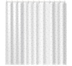 Rideau douche - 180 x 200 cm - premium - 100 % coton - blanc à motifs