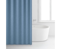 Rideau douche - 180 x 200 cm - polyester - bleu