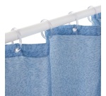 Rideau douche - 180 x 200 cm - polyester - bleu