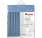 Rideau douche - 180 x 200 cm - polyester - bleu