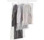 Housse vêtements - 65 x 150 cm - transparent - lot de 3