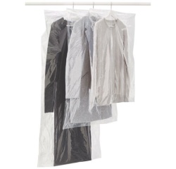 Housse vêtements - 65 x 150 cm - transparent - lot de 3