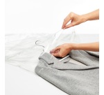 Housse vêtements - 65 x 150 cm - transparent - lot de 3