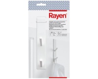 Crochet de porte - 2 têtes - H : 18 cm - l : 3 cm - blanc