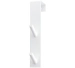 Crochet de porte - 2 têtes - H : 18 cm - l : 3 cm - blanc