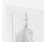 Crochet de porte - 2 têtes - H : 18 cm - l : 3 cm - blanc