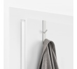 Crochet de porte - 2 têtes - H : 18 cm - l : 3 cm - blanc