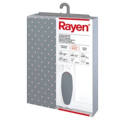 Housse pour table à repasser 130 x 47 cm - Gris & Pois blancs