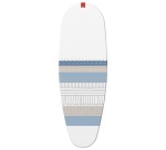 Housse table à repasser Premium clip 130 x 47 cm blanc, gris et bleu