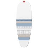 Housse table à repasser Premium clip 130 x 47 cm blanc, gris et bleu