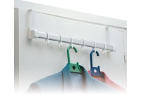 Patère - barre de porte - 6 crochets - blanc