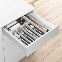 Range couverts 6 cases Rayen, gris et blanc