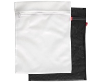 Filet à linge blanc et noir 50 x 40 cm - Lot de 2