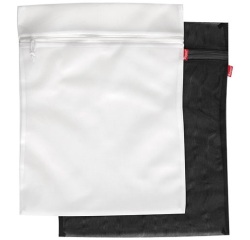 Filet à linge blanc et noir 50 x 40 cm - Lot de 2