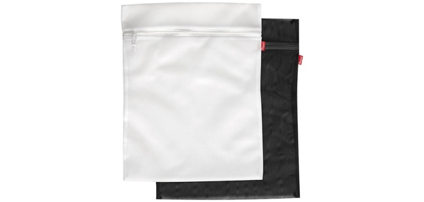 Filet à linge blanc et noir 50 x 40 cm - Lot de 2