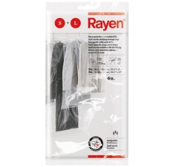 Housse vêtements - anti-mites - taille S et L - transparente - lot de 6 ass