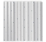 Rideau douche - 180 x 200 cm - polyester - blanc motifs points