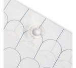 Rideau douche - 180 x 200 cm - polyester - blanc motifs points