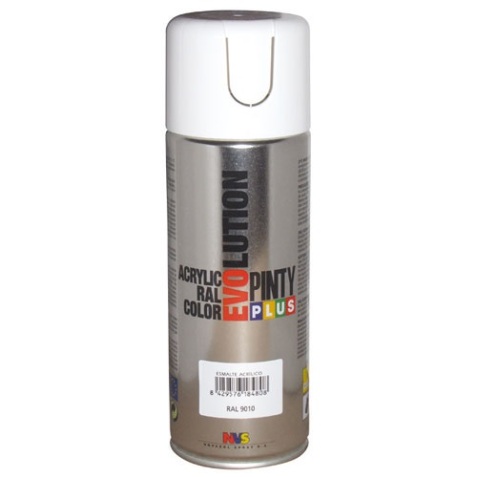Bombe peinture - brillante - blanc RAL9010 - 400 mL