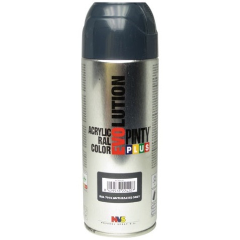 Bombe peinture brillante - gris RAL7016 - 400 mL