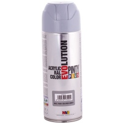 Bombe peinture Pinty plus évolution mat - 400 mL - gris argent RAL7001