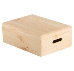 Caisse de rangement - avec couvercle - 40x30x14 cm
