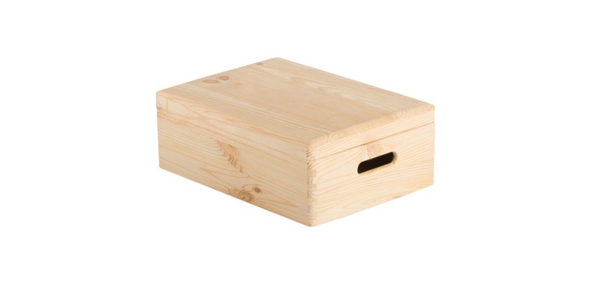 Caisse de rangement - avec couvercle - 40x30x14 cm