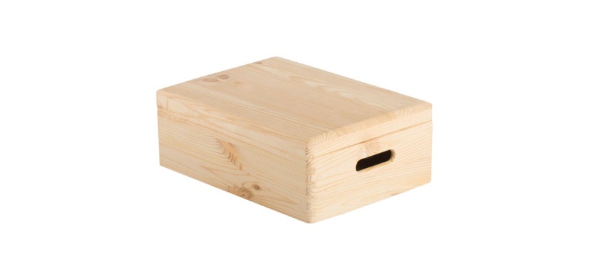 Caisse de rangement - avec couvercle - 40x30x14 cm