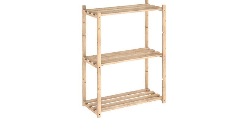 Etagère - 3 tablettes à lattes - Natura