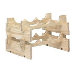 Casier à bouteilles - Merlot - 6 emplacements - H : 25 cm - L : 39 cm - P :