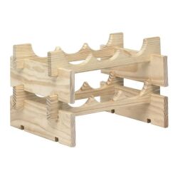 Casier à bouteilles - Merlot - 6 emplacements - H : 25 cm - L : 39 cm - P :