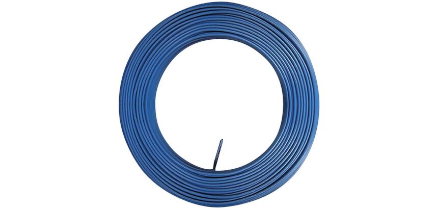 Câble d'installation rigide - H07V-U - 1x2.5mm² - L : 100 m - couronne - bl