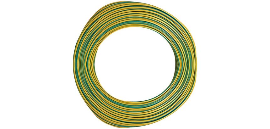 Câble d'installation rigide - H07V-U - 1x2.5mm² - L : 100 m - couronne - ja