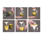Vide-ananas & découpe-morceaux 3 en 1