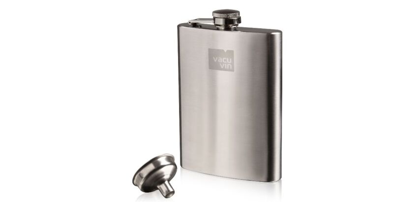 Flasque à whisky inox avec entonnoir - Hip Flask & Funnel