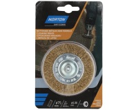 Brosse métallique circulaire - ondulé - laiton - pour perceuse - nettoyage