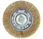 Brosse métallique circulaire - ondulé - laiton - pour perceuse - nettoyage