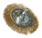Brosse métallique circulaire - ondulé - laiton - pour perceuse - nettoyage
