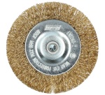 Brosse métallique circulaire - ondulé - laiton - pour perceuse - nettoyage
