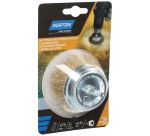 Brosse métallique à godet - ondulé - laiton - pour perceuse - décapage du m