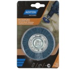 Brosse circulaire nylon - bleu - pour perceuse - nettoyage du bois - D : 75