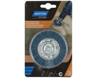 Brosse circulaire nylon - bleu - pour perceuse - nettoyage du bois - D : 75