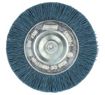 Brosse circulaire nylon - bleu - pour perceuse - nettoyage du bois - D : 75