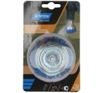Brosse à godet nylon - bleu - pour perceuse - nettoyage du bois - D : 75 mm