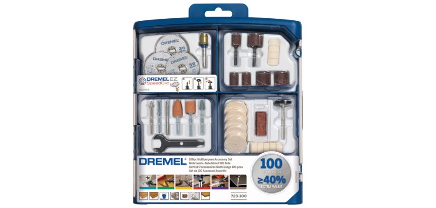 Set d'accessoires - pour outil multi-usages - lot de 100 accessoires