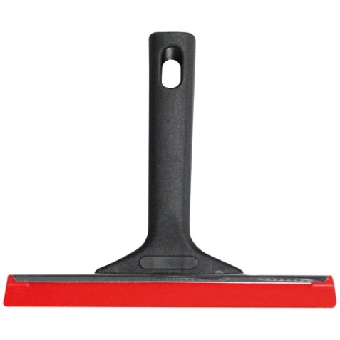 Grattoir-raclette - gratte-vitre - 2 en 1 - lame 17.5 cm - noir/rouge - GSB