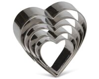 Lot de 5 Découpoirs / Emportes-pièce Cœur