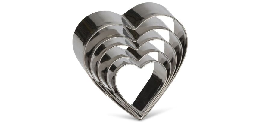 Lot de 5 Découpoirs / Emportes-pièce Cœur