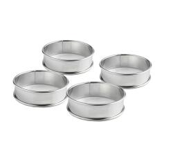 Lot de 4 cercles à tarte - 8 cm