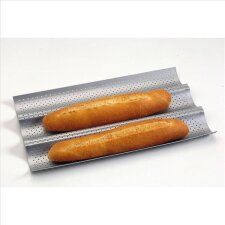 Moule 3 baguettes en acier Silver Top - 38 x 25 cm